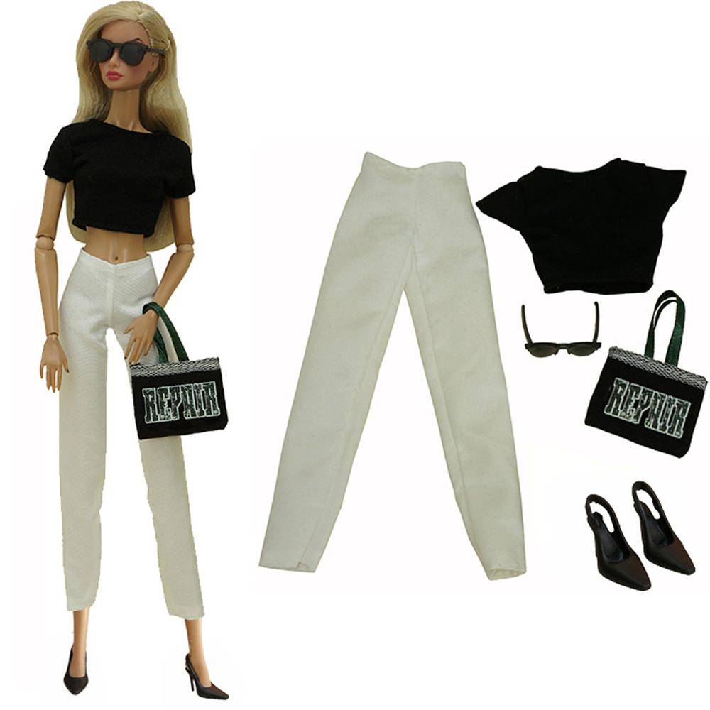 1 Set 11,5 Zoll Puppe Lederkleidung 1/6 Puppenkleid 29-32 CM Puppenmantel Für FR ST Puppenzubehör Kleidung Damen Partykleidung JJ