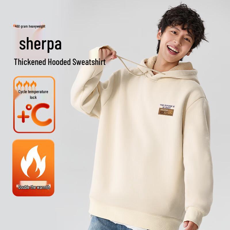 Baleno Men's Lamb Fleece Hooded Sweatshirt