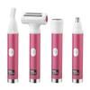 4-in-1 Women's Electric Shaver with USB Charging - Eyebrow Trimmer, Hair Removal for Sideburns, Underarms, Legs, and Bikini Area