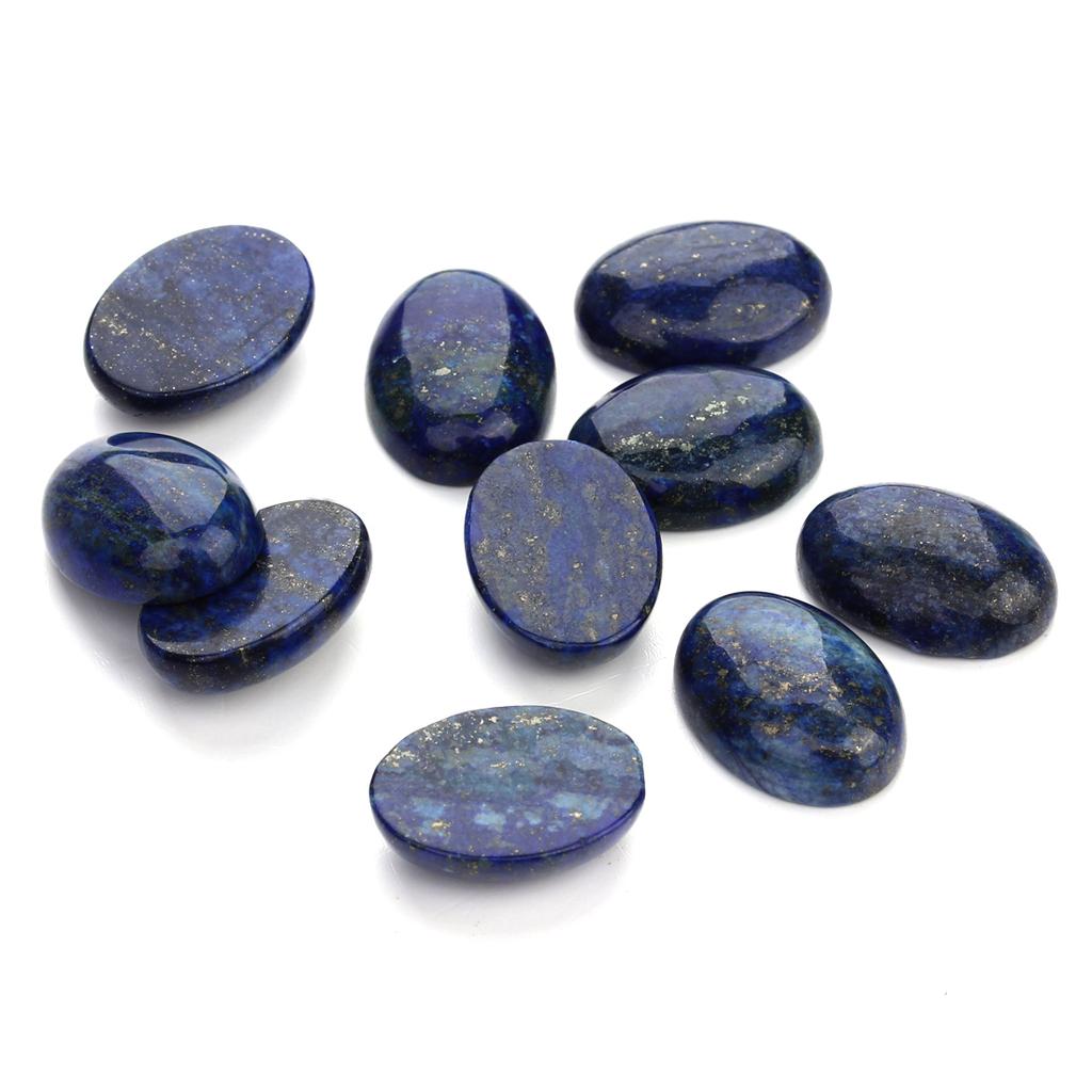 5/10 Pièces/Paquet Cabochon Pierre Naturelle Agate Ovale Lapis Œil de Tigre Perles Libres Dos Plat Cabochon Camée Entretoises Pour la Fabrication de Bijoux