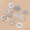 10Pcs Silver Plated Yoga Charms Pendant For Jewelry Making Necklace Earrings Bracelet Diy Findings Craft Mix