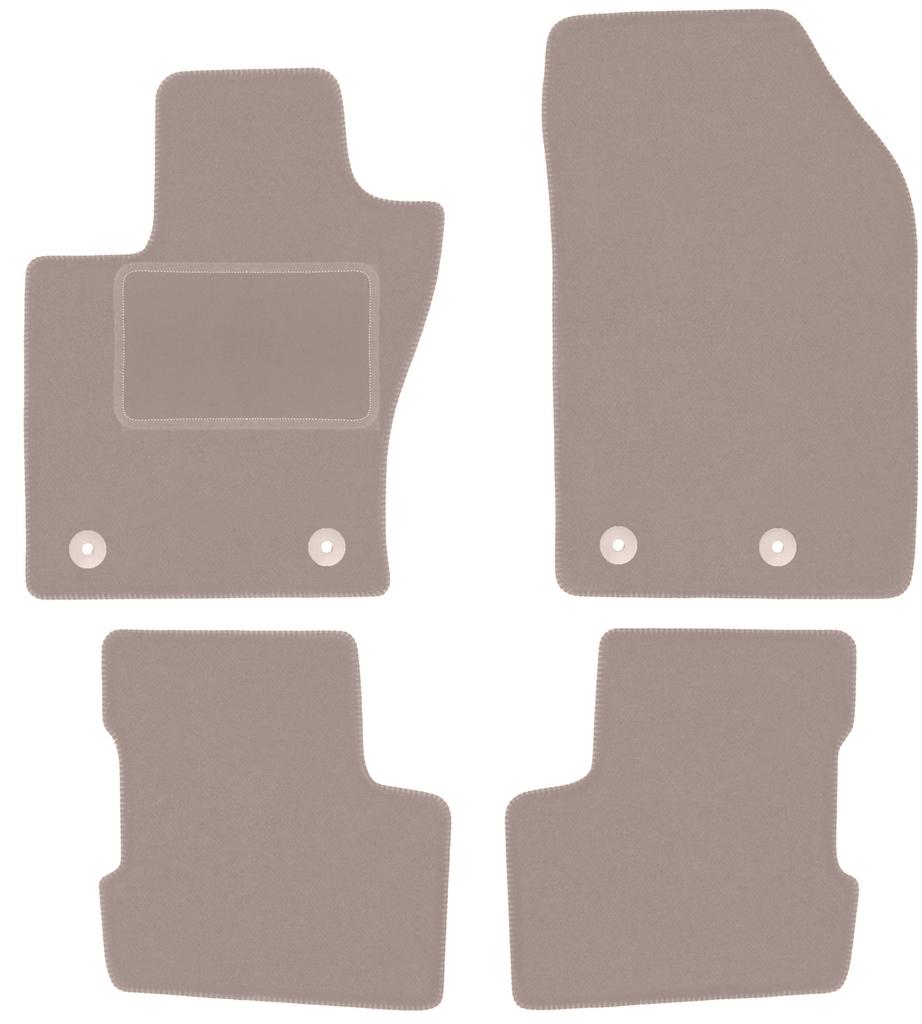 Beige velour floor mats for: Fiat 500X II crossover (2018-)