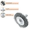 uxcell Drill Wire Abrasive Wire Wheel with Hex Carbon Steel Cup Coarse Drill Attachment for Rust and Paint Removal Bristles, 8-Pack, 2" Diameter, 1/4"