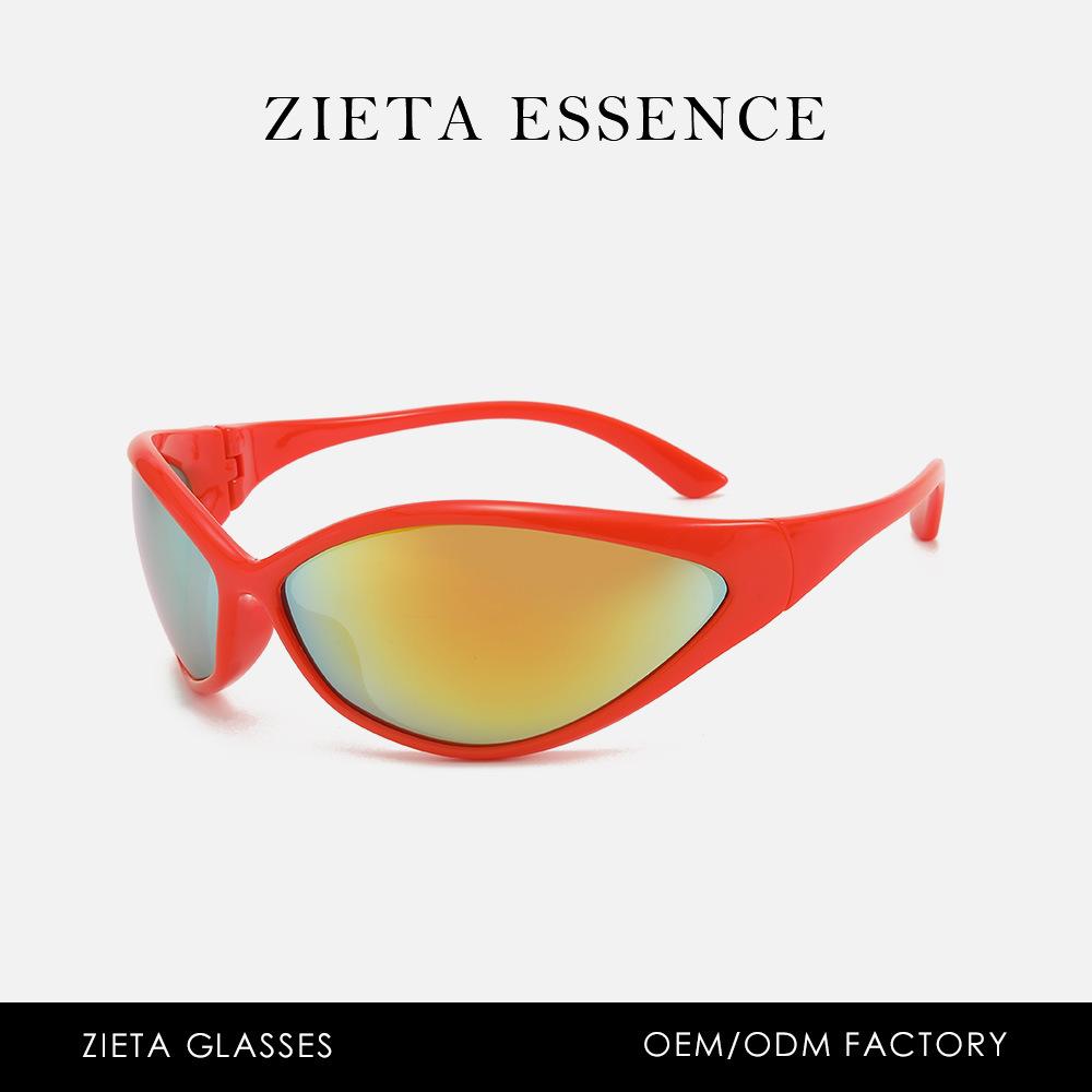 Street Punk Cat Eye Sunglasses Futuristic Runway Uv-Proof Sunglasses Glasses