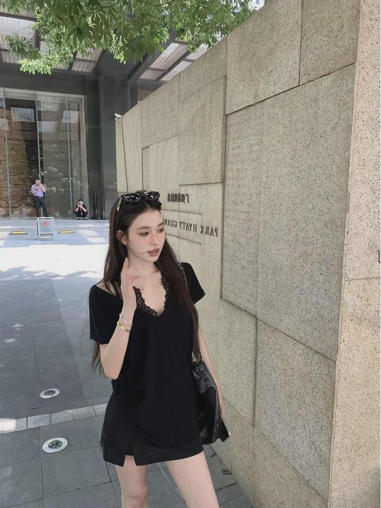 2024 Autumn Women's Sexy French Lace Embroidered See-Through Vest