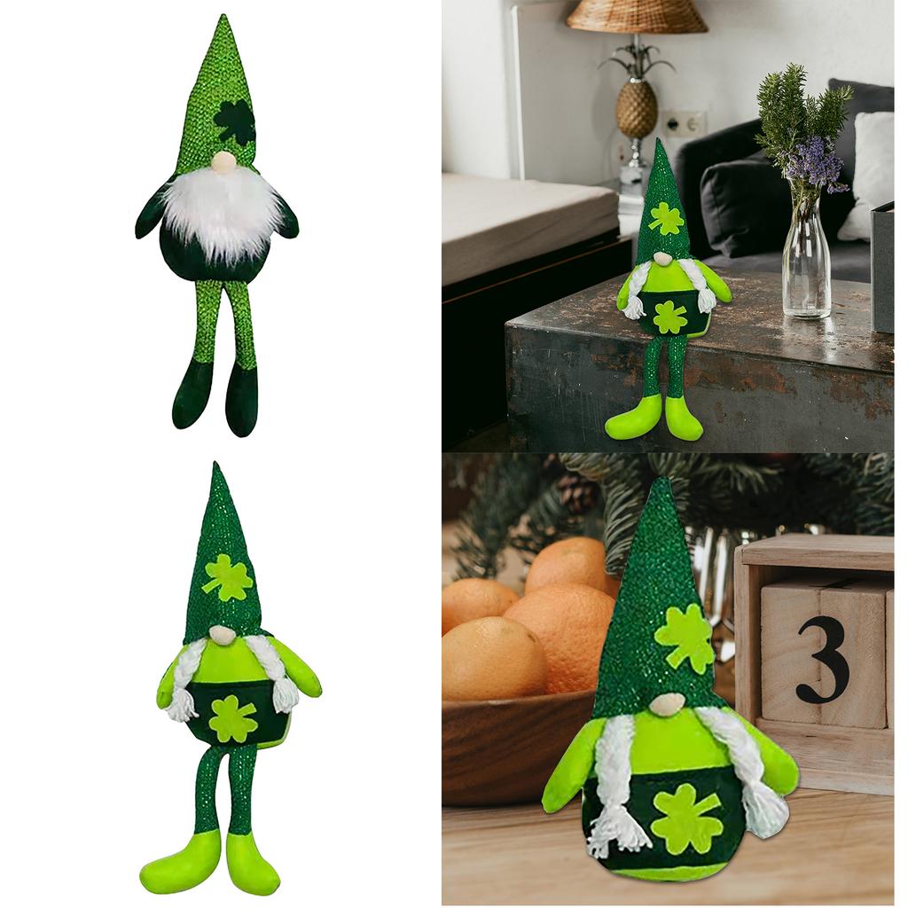 StPatrick's Day Dwarf Gnome Irish Leprechaun Decorations Green Face Less Scandinavian Rudolph Doll Party Supply