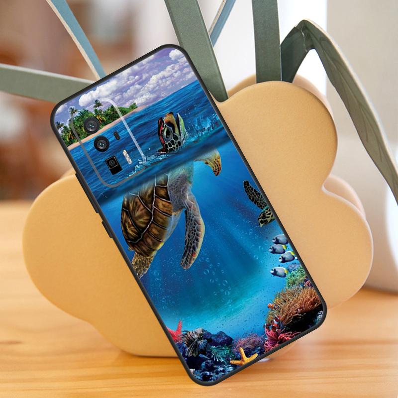 Ocean Sea Turtle Case For Xiaomi 13T 11T 12T Pro 13 14 Ultra 12 Lite POCO F6 F5 X6 Pro M6 X3 X5 M5s F3 Cover