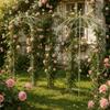 Ausgeschnittene Blumenarrangement-Schirmform-Rankgitter Gartendekoration Pfahlblumenständer Blumenbeet