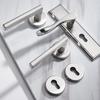 Stainless Steel Silent Indoor Bedroom Door Lock with Handle, Universal Fit for Solid Wood Doors