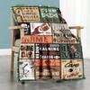 Rugby Style1 Customize Text Blanket Lightweight Customizable Blanket Soft & Cozy for Home Decor Sofa Living Room Bedding All-Season Use