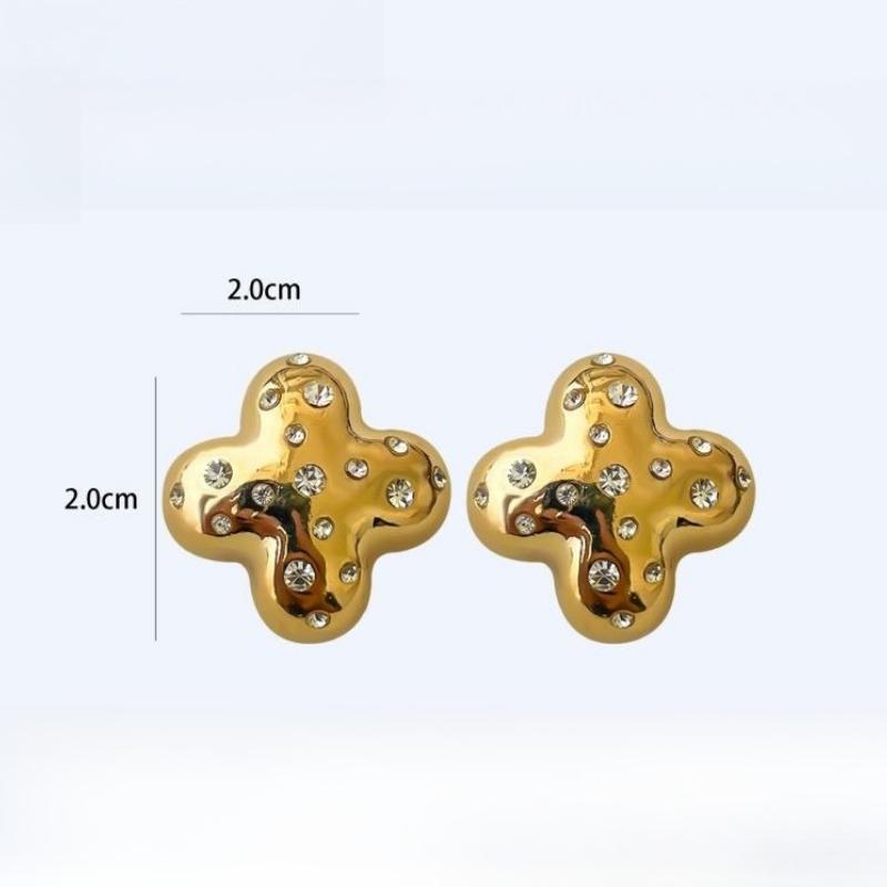 Geometric Stud Earrings, Fashion Temperament, High-end Earrings, Daily Simple and Versatile, Niche Design Earrings