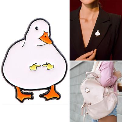Tierförmige Anstecknadel Handgefertigte Legierung Entenbrosche für Damen Elegante Reversnadel Stilvolles Accessoire für Partys und Dates