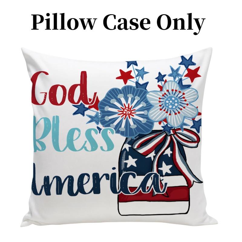 

Usa Independence Day Throw Pillow Case Linen Suede Soft Cushion Cover Room Decor Flower,Suede