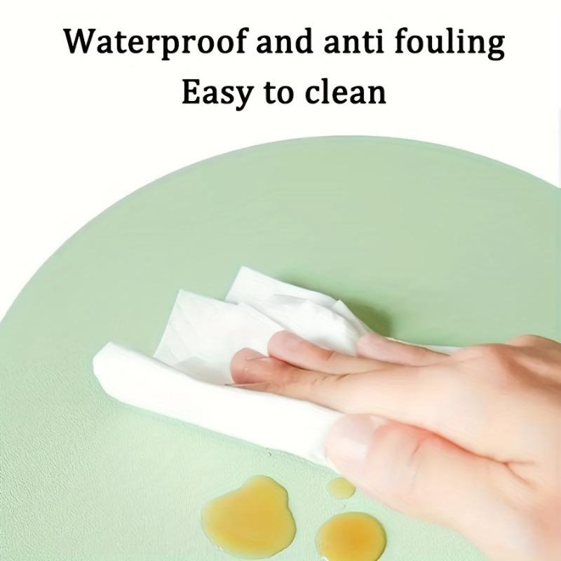 4pcs Faux Leather Mouse Pad, Waterproof, Easy To Clean, Non-Slip Desk Mat for Laptop and Office Computer Mouse