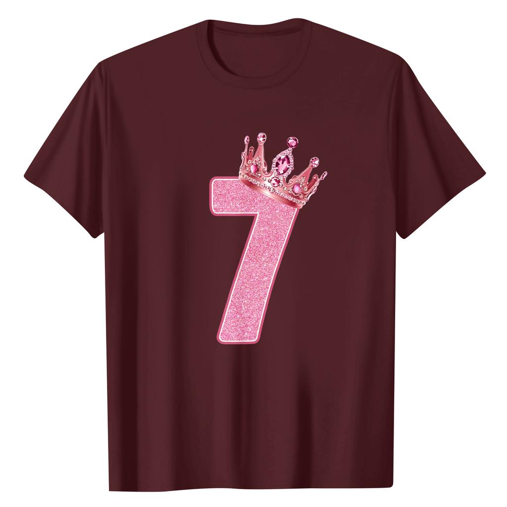 Ladies' Digital Printed Casual Round Neck Short Sleeved Top