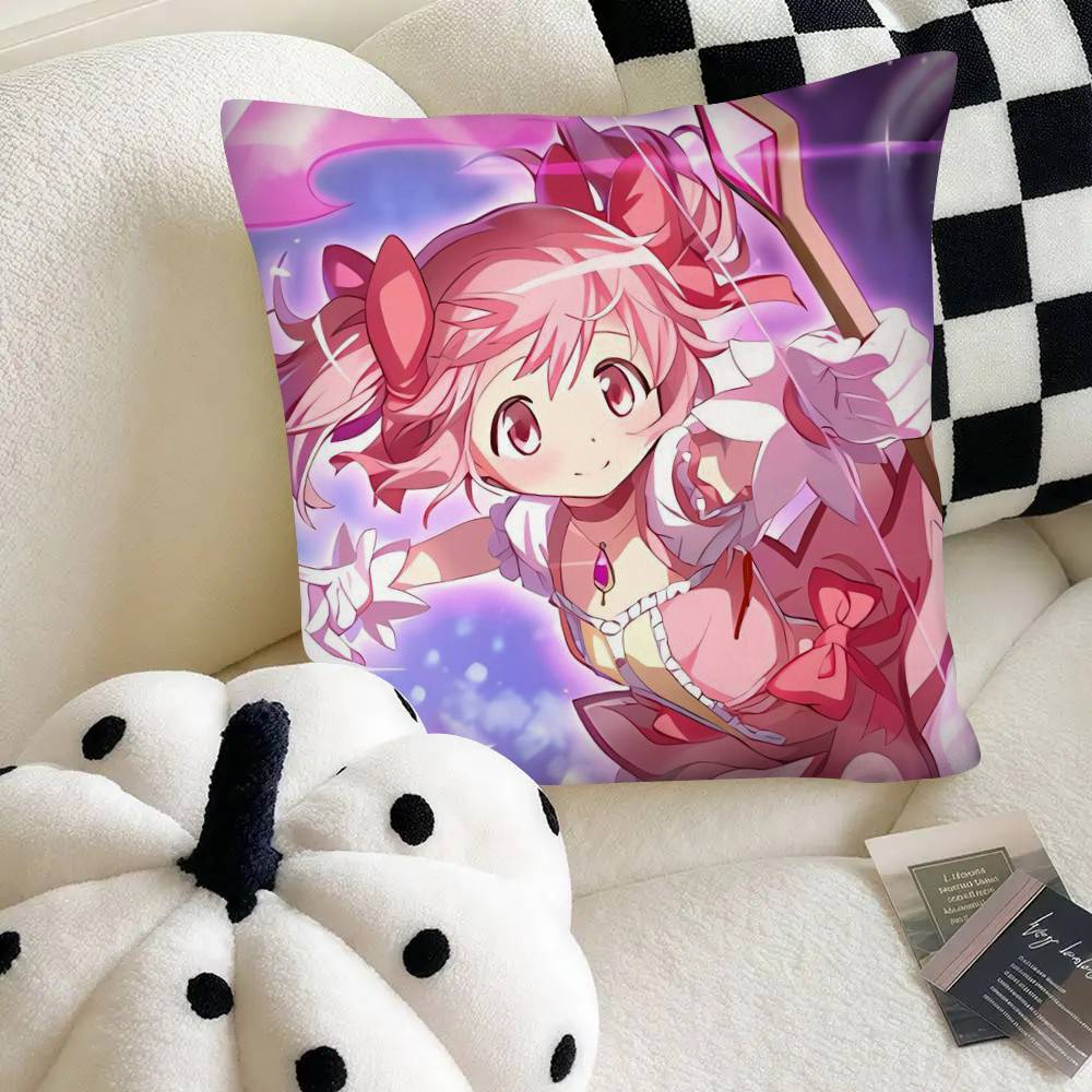 Puella Magi Madoka Magica Pillow Case Fashion Square Pillowcase Bedroom Sofa Room Ins Decoration Leisure