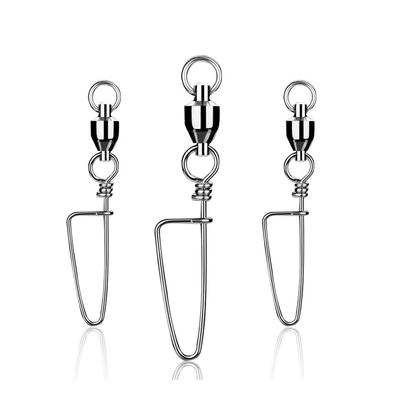 CRAZY SHARK Ball Bearing Swivel Strong Welded Stainless Steel Swivels for for Salt Stream and Tackle 20-Piece Set, High-Strength, Links, Lures,