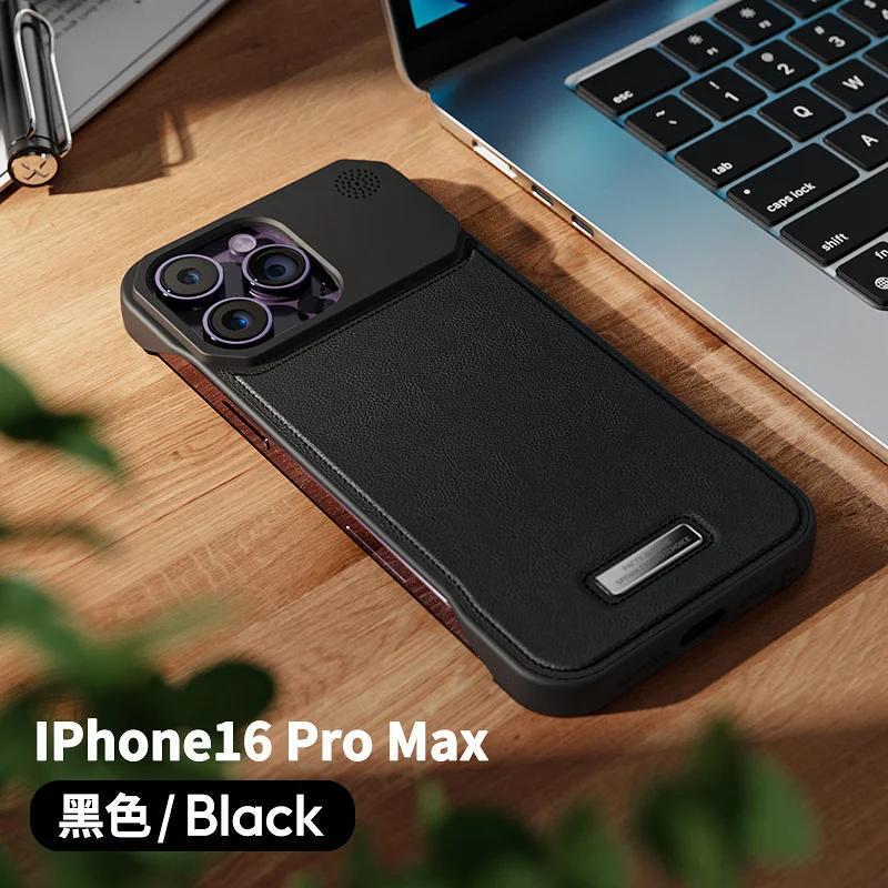 PU Leather Aromatherapy Magnetic Case For iPhone 17 Air 11 12 13 14 15 16 Pro Max Plus Mini Wireless Charging Frameless Case