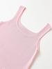 2025 Summer Women's French Sweet Casual Knit Sleeveless Dress with Pocket Brooch