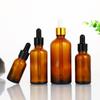 Bernsteinfarbene Glas-Tropfflasche, Braunes Lichtgeschütztes Serum, 5ml-10ml Kosmetische Probenverpackung
