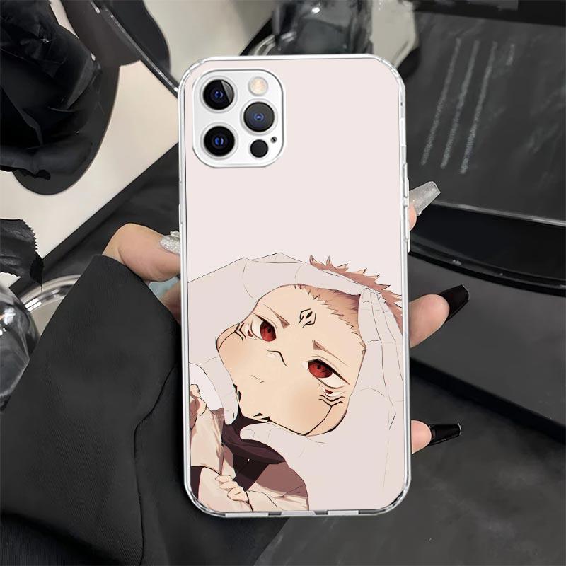 

Kaisen J-Jujutsu Cute Phone Case for iPhone 11 12 13 Mini 14 15 Plus 16 Pro Max 17 Air 16E 7 8 SE 17ProMax Soft Fundas Cover 11 iPhone 15 Pro