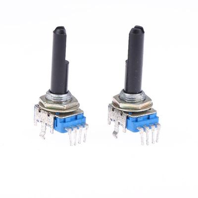 2 Peças Rk11 C10K Linha Única 4 Pinos Potenciômetro Vertical Eixo de 28 mm Para Amplificador Controle de Tom de Áudio Volume Projetos Eletrônicos DIY