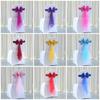 1Pcs Multi Color Chair Bandage Bowknot with Elastic Band Chair Sash Decoration Bow Knot Tie Wedding Chair Ribbon