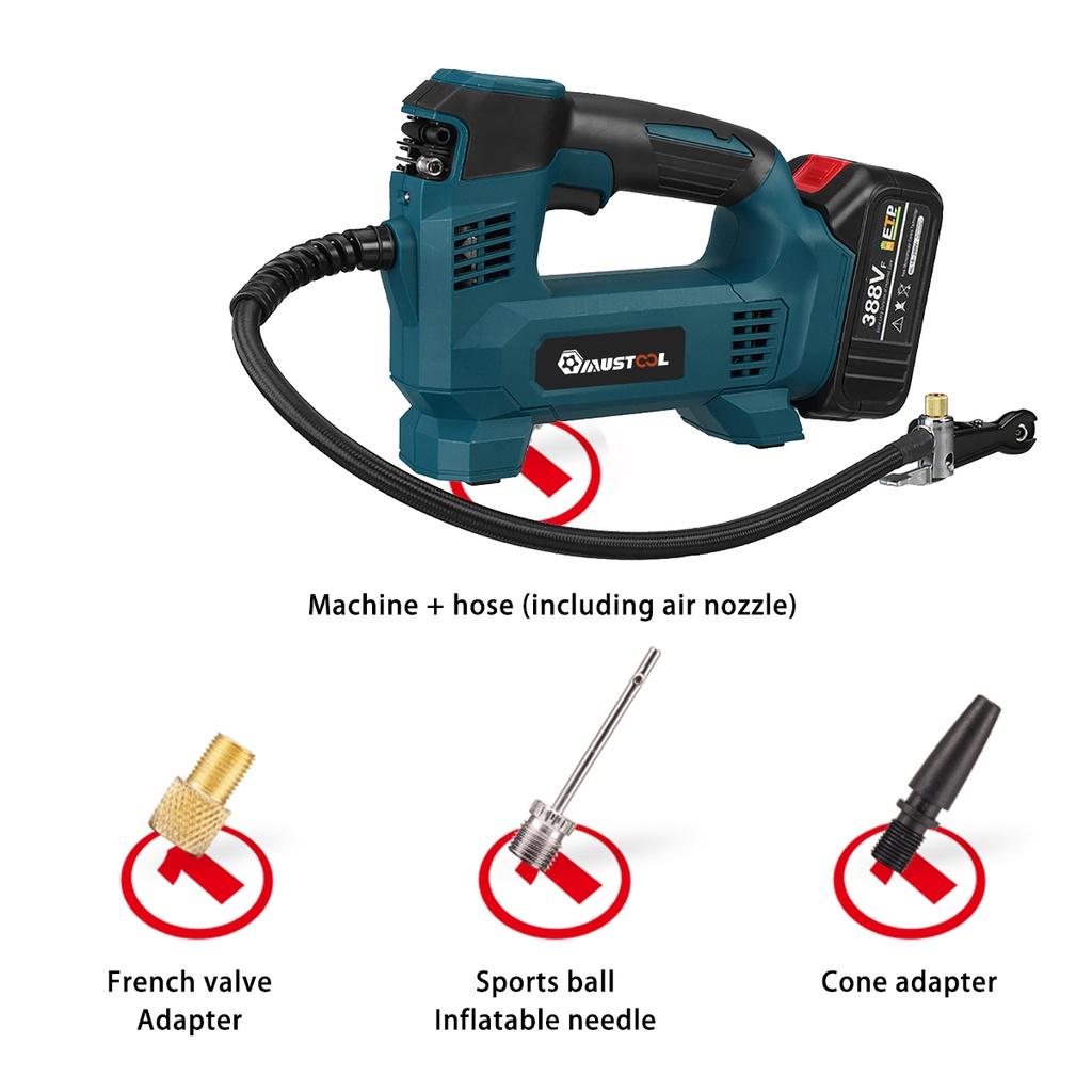 Wiederaufladbarer Auto-Luftkompressor, kabellose aufblasbare Pumpe, tragbare Luftpumpe, Auto-Reifenfüller, digital, für Fahrradbälle