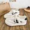 Lightweight retro red moral training shoes for women's 2025 spring new niche design versatile casual sports white shoes