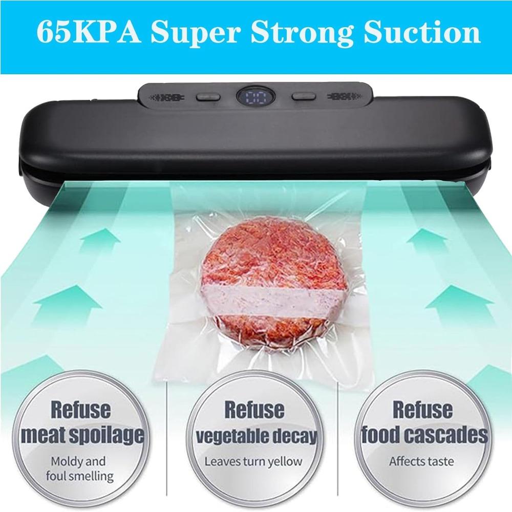 Vacuum Sealers for Food Professional Foil Sealing Device with 10 Vacuum Bags Sealing Device Vacuum Machine for Sous Vide Dry and Moisture