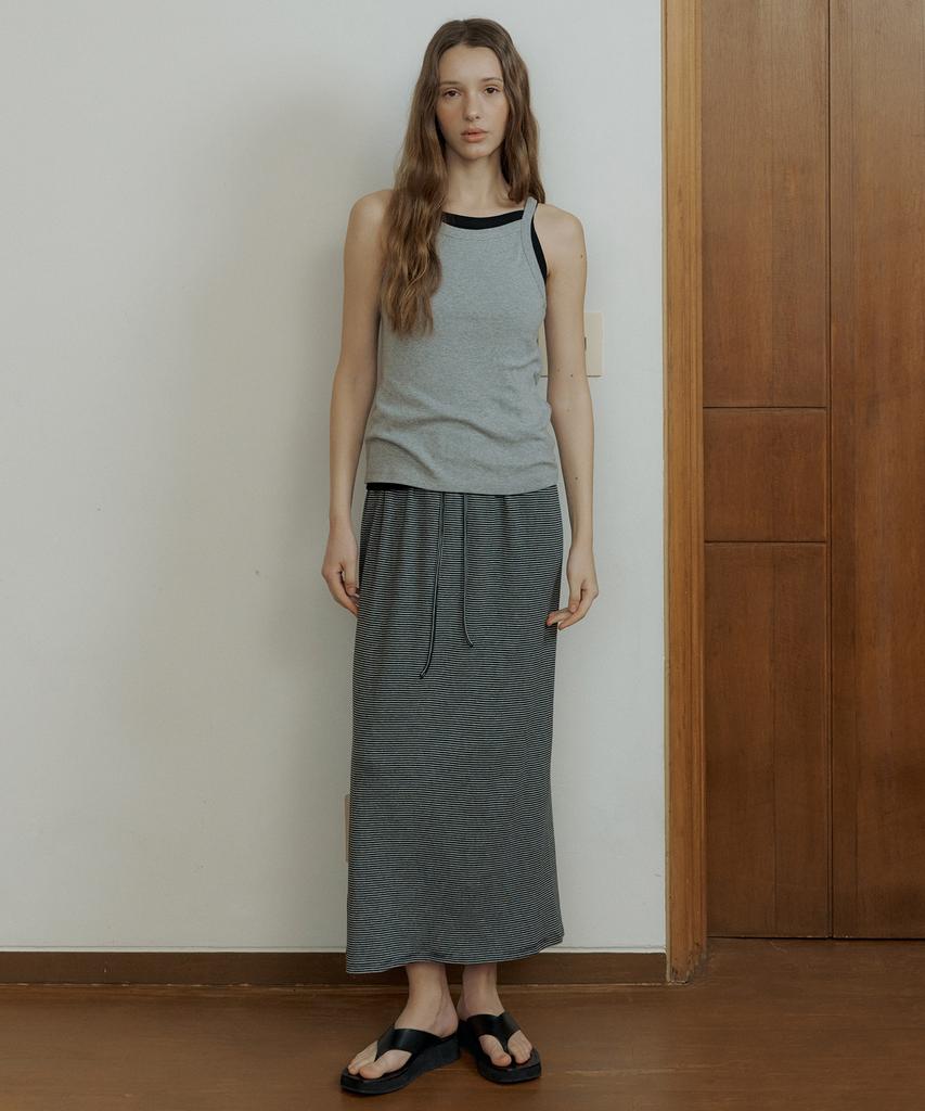Otte Rib Stripe String Skirts_2Color