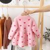 Baby Winter Foreign Style Hedging Dress Princess Dress Baby sweter z dzianiny dziewczyny zimowy imitacja norek sweter z polaru