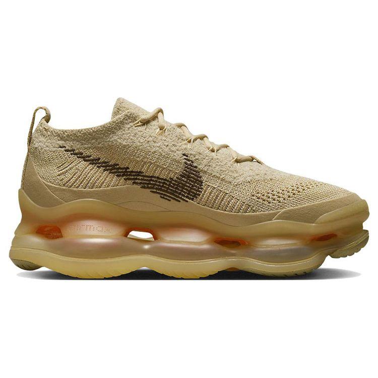Nike  Air Max Scorpion Flyknit Sesame Women Sneakers Brown Coconut-Milk Wheat-Gold DJ4702-200