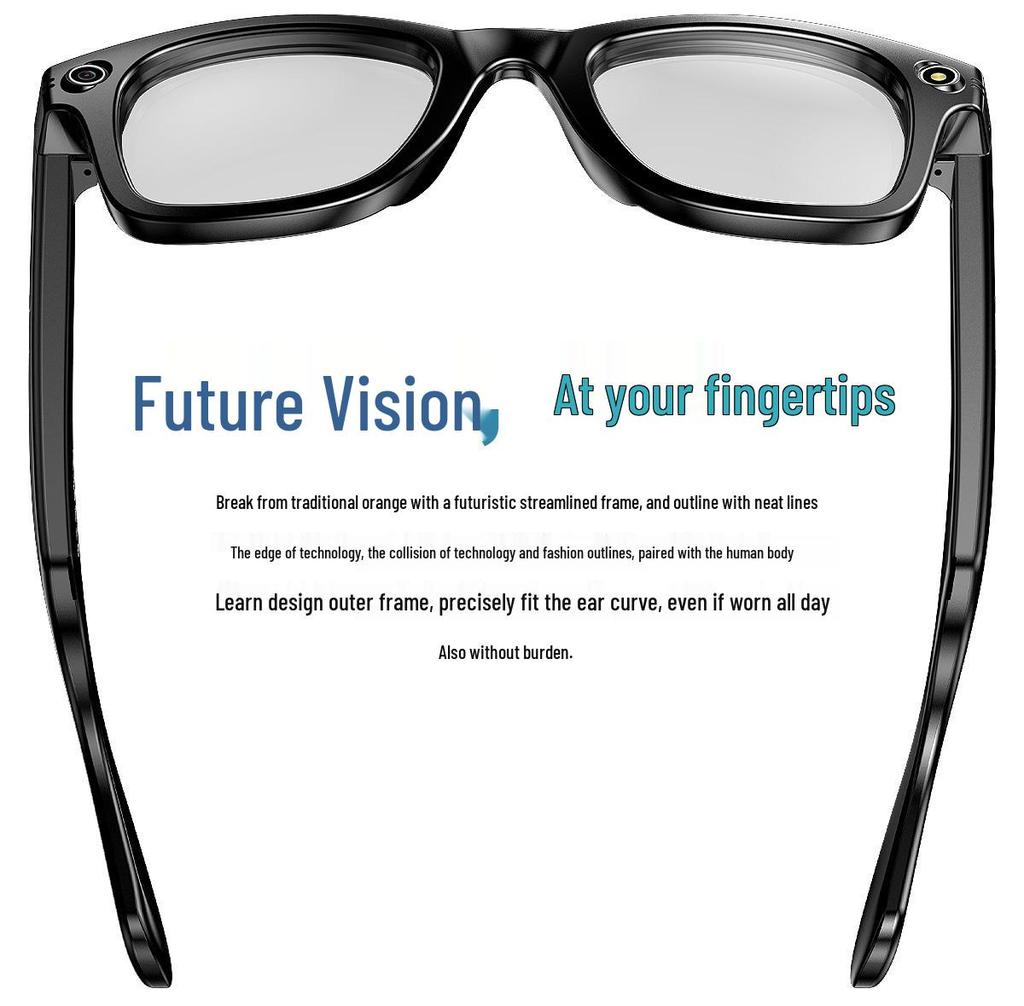 AI Smart Glasses: Video Recording, Bluetooth Audio, Call Support, 8MP Camera, Auto Translation, Color-Changing.