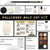 Halloween Bald Caps Costume Kit for Woman & Men - Realistic Latex Bald Cap with Adhesive Glue & Remover - Complete Makeup Set for Halloween, Zombie,