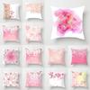Home Decor Pink Flower Pattern Pillow Cushion Cover Car Sofa Bedroom Pillow Cover