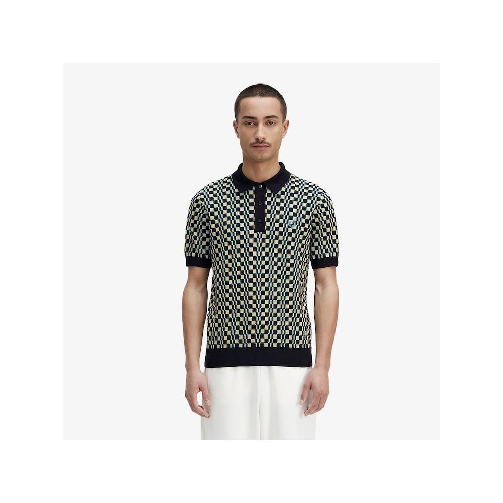

Fred Perry [штаб-квартира Genuine] Fred Perry [sharp] Glitch Checkerboard Knit Shirt R70 Afpm2336514 R70 qzgAfpm2336514 R70 M