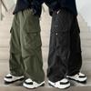 Wide Leg Pants Street Dance Pants Boys' Casual Straight Trousers Children's Side Pockets Kids Cargo Pants Hip Hop Trousers