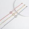 2024 New Fashion Shiny Crystal Five-Leaf Flower Zircon Chain Bracelet Classic For Woman Wrist Jewelry Accessories Clover Gift
