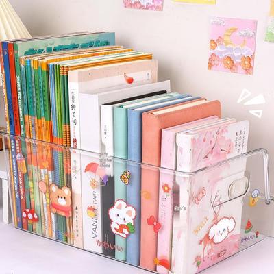 Acryl Transparenter Bücherregal und Buchstützen Organizer mit großer Kapazität