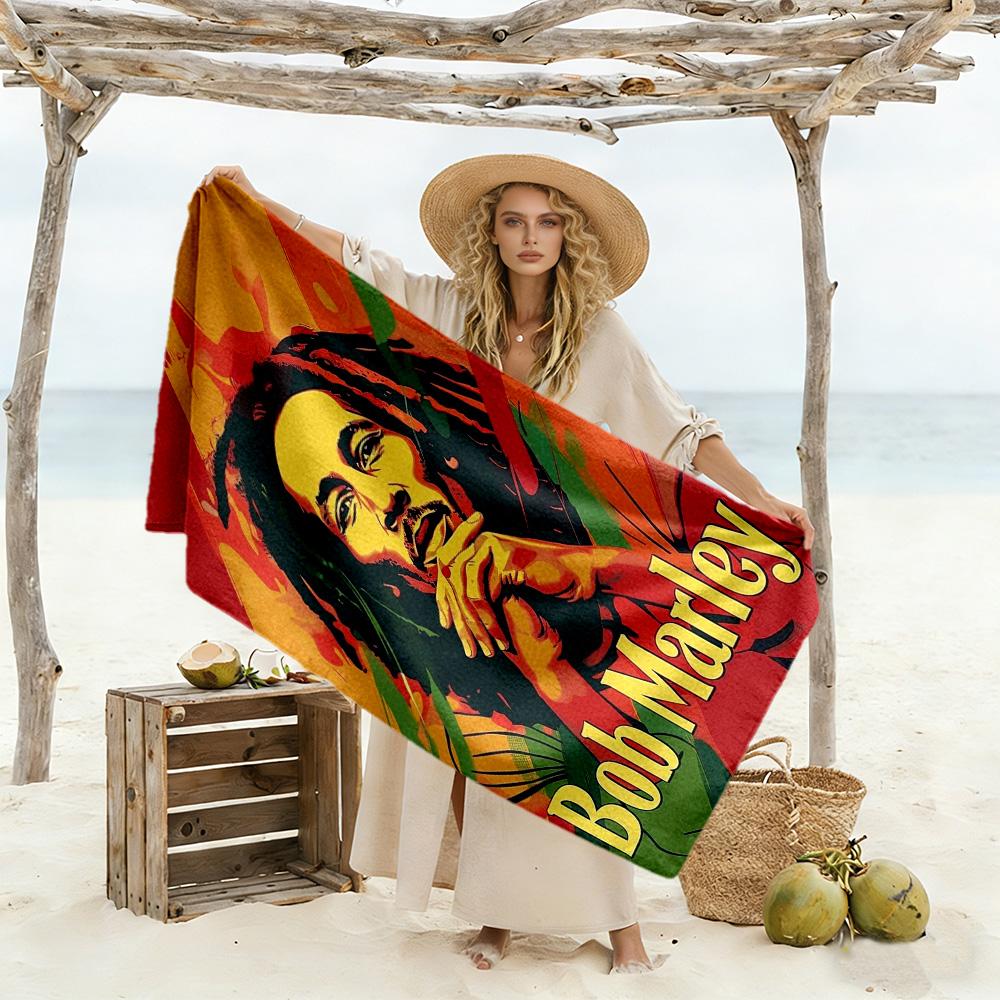 Bob Marley Beach Towel Super Soft Absorbent Comfortable Lightweight Portable for Swimming,Beach,Camping, Travel, Beach Accessories,Gym