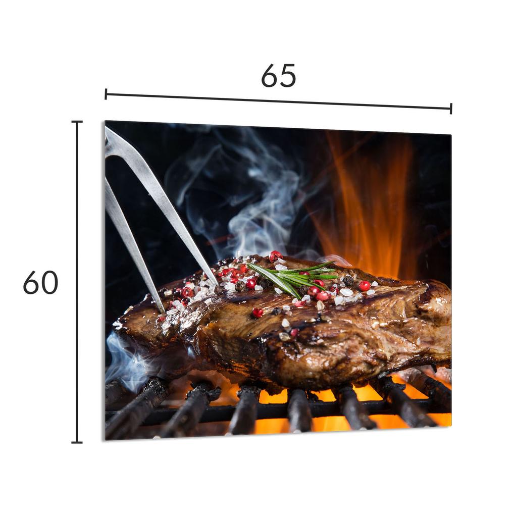 PANEL SZKLANY DO KUCHNI 65x60 Grill