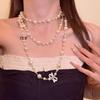 Glass Beaded Pearl Necklace - Luxury & Chic Sweater Chain Design