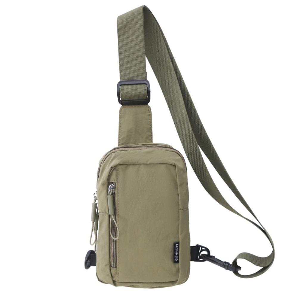 Nylon Sport Chest Bag Small Leisure Shoulder Bag Simple Cross Sports Bag for Unisex