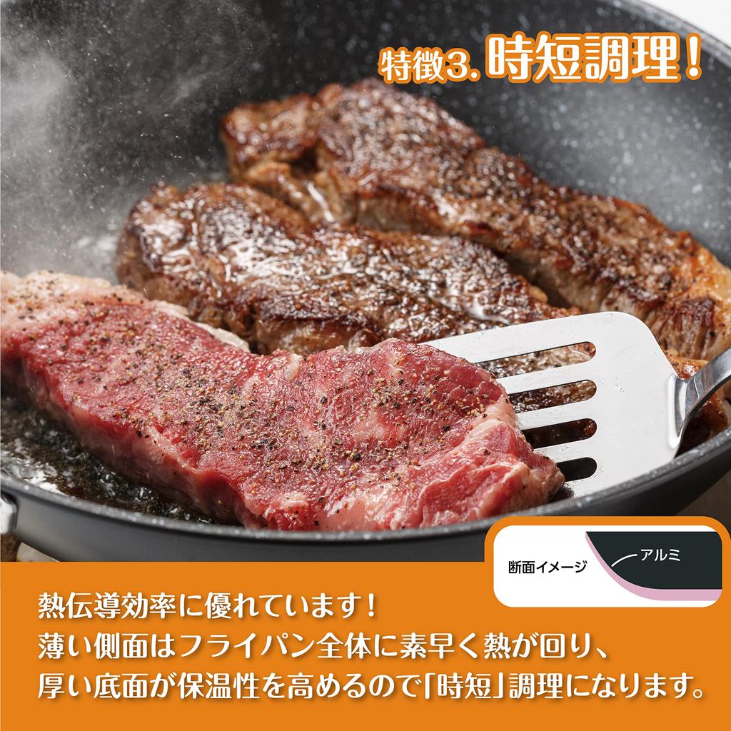 Kai Corporation KHS DW5639 Efficiency Frying PFOA and PFOS Free Lightweight, High-Heat Pan, 32cm, Gas-Stove Only,