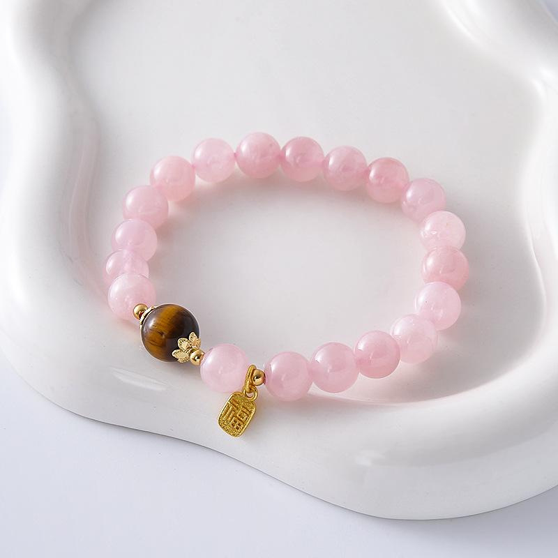 Strawberry crystal bracelet, shell flower pearl amethyst bracelet. Bangles Women Fashion Jewelry accessories Gift