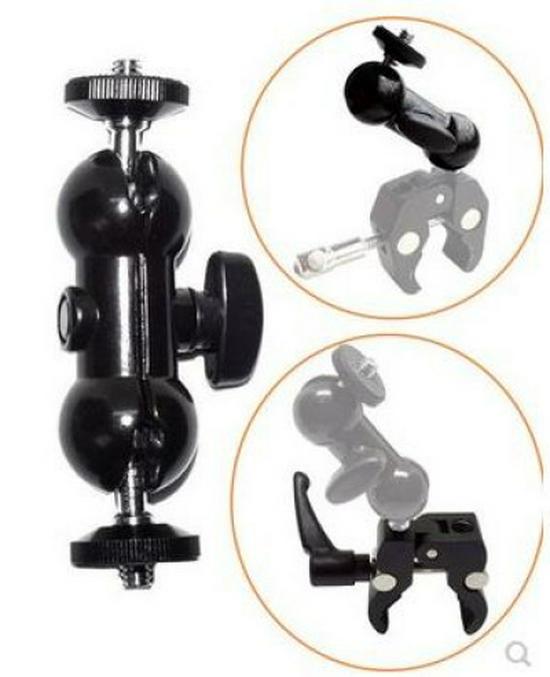 Double-Headed Magic Arm Bracket with Flash Clamp