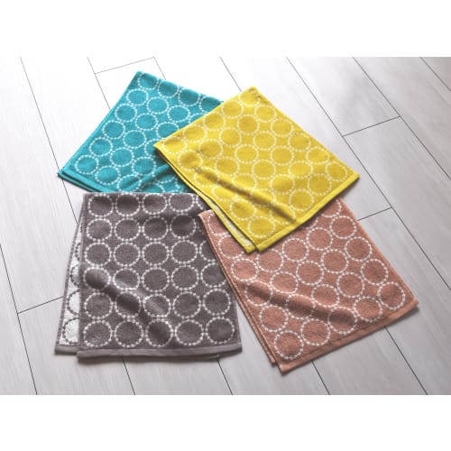 [.co.jp Exclusive] Kosugizen Daily Towel Face Towels, Nordic-Style Ihana, 4 Colors (1 of Each), 34 x 80 cm, Just the Right Volume for Everyday Use, Se