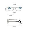 Männer Metall Halbrahmen Lesebrille Luxus Designer Anti Blau Licht Brille Fertig Verschreibung Presbyopie Brille Bis +4,0