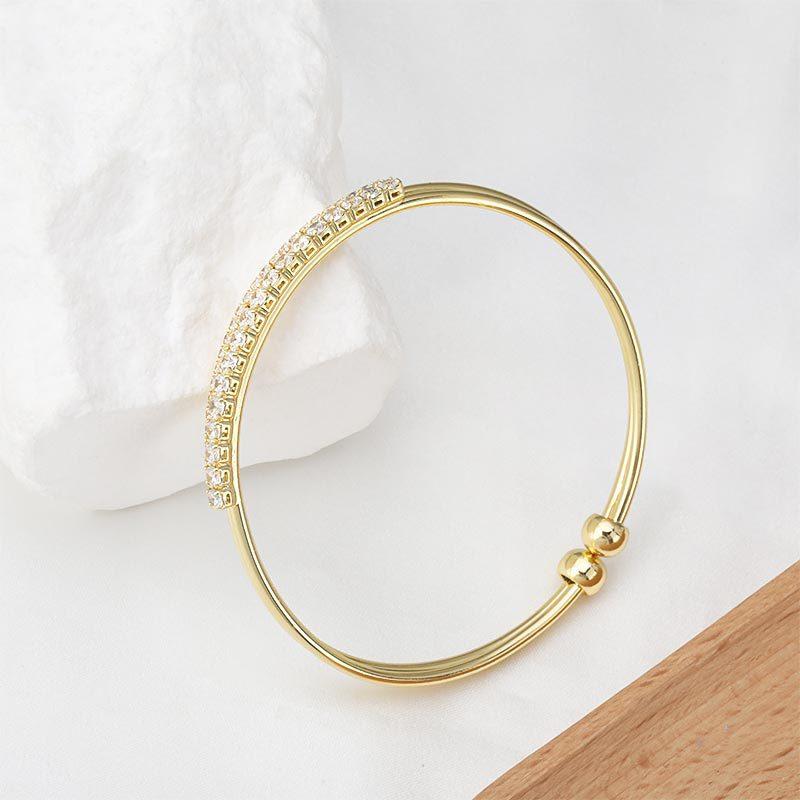 Stone Bracelet for Women Ins Advanced Geometric Open Bracelet Hand Ornaments European and American Jewelry